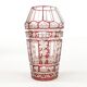 Biedermeier vase, double-layer crystal, Bohemia, Czech Republic, 19th century