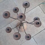 2 old 9-branch candlesticks