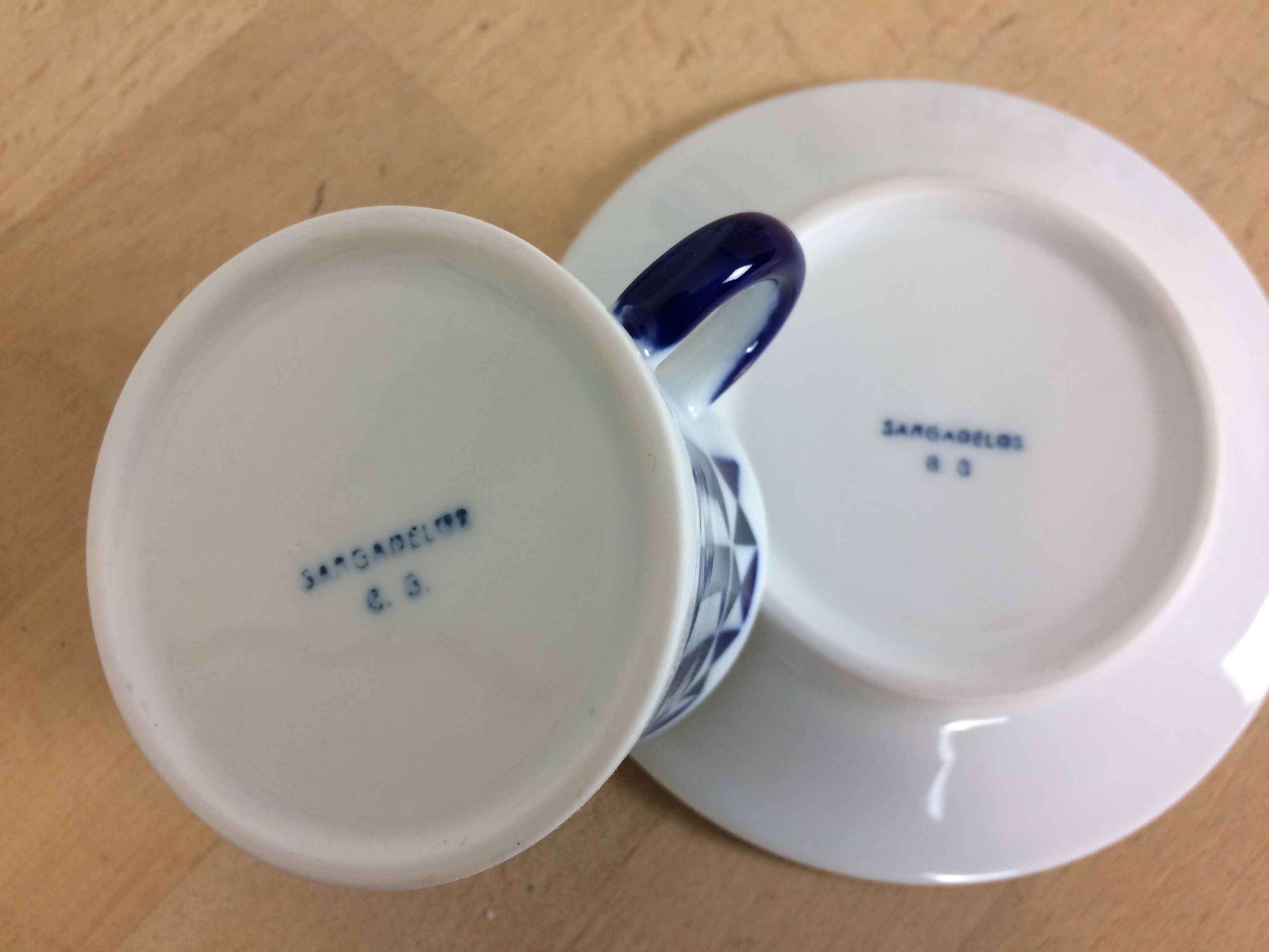 Coffee or tea service Sargadelos porcelain 6 cups