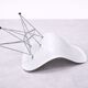 White DSR style Eames chair by Vitra with chrome Eiffel base.