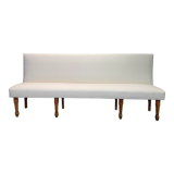 Restored brasserie bistro bench