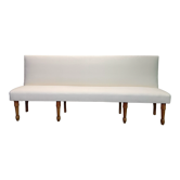 Restored brasserie bistro bench