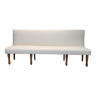 Restored brasserie bistro bench