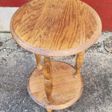 Pot holder, pedestal table, wood, vintage, 60s