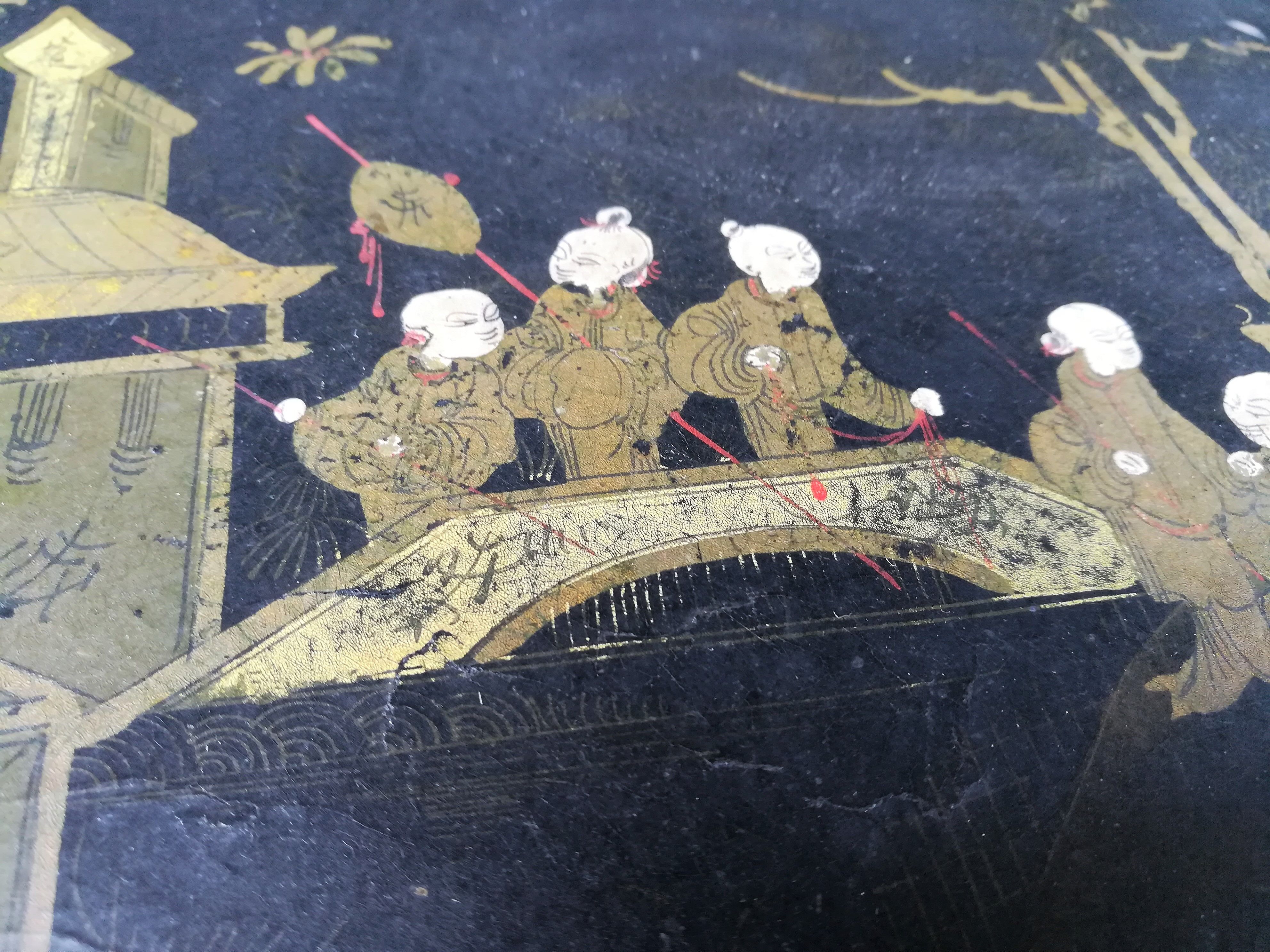 Harness Napoleon III patterned hand painted