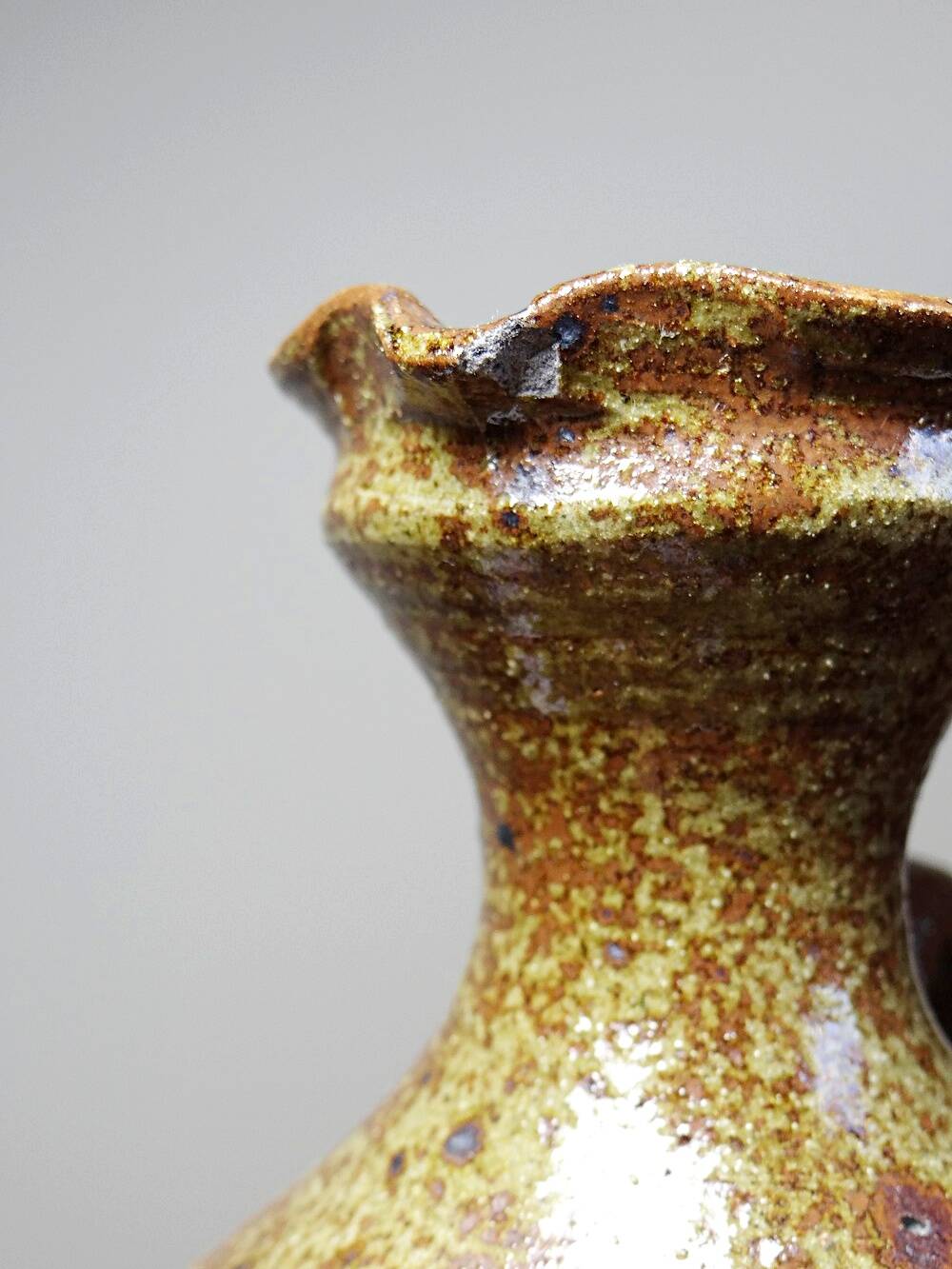 Pitcher, pyrite stoneware pitcher La Borne, vintage 60s-70s Baudat style