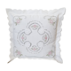 White cotton embroidery cushion cover