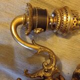 Wall light with lights and lion heads