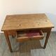 Firm table desk in raw solid oak vintage
