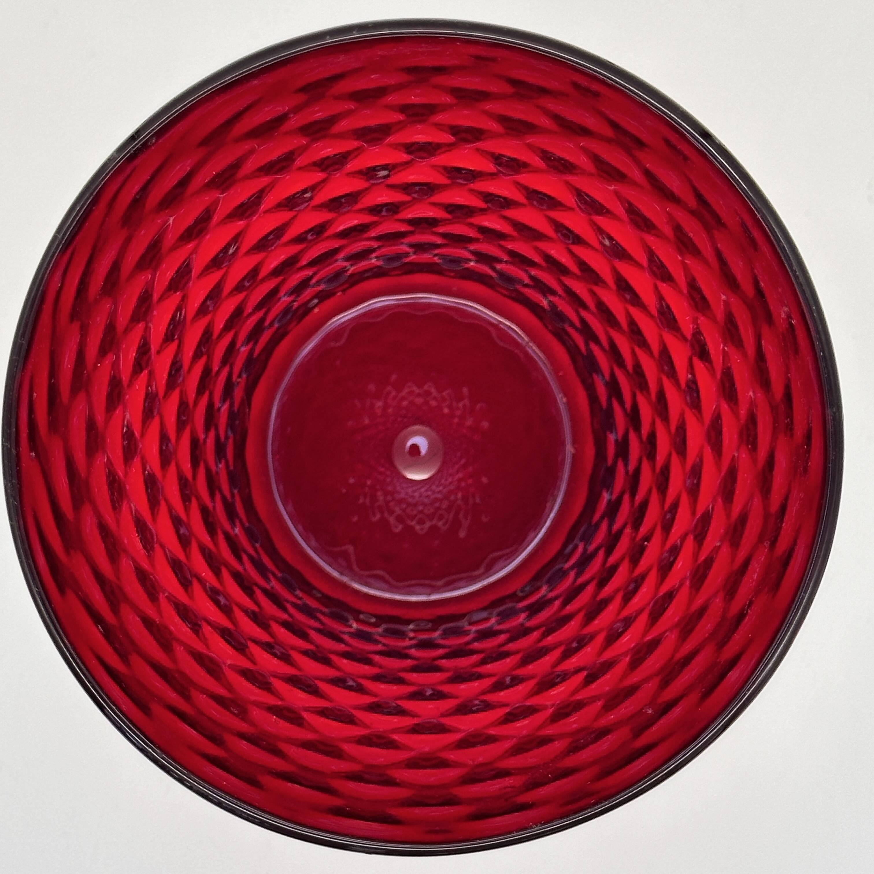 Red pineapple blown glass vase, 1970s, Germany