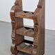 Vintage Dutch Brutalist Oak Wine Rack, 1950s