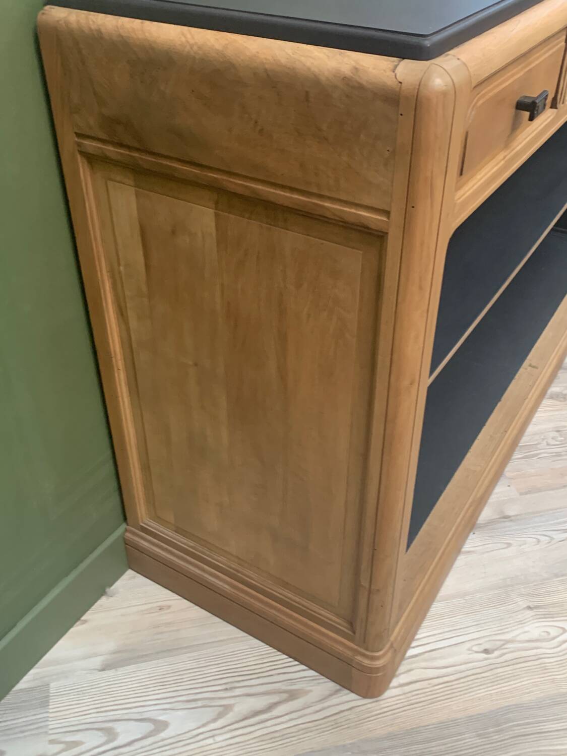 Walnut and black sideboard