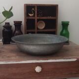 Old hammered zinc bowl