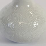 White vase with flowers vintage Thomas