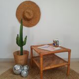 Square bamboo coffee table 70s - vintage