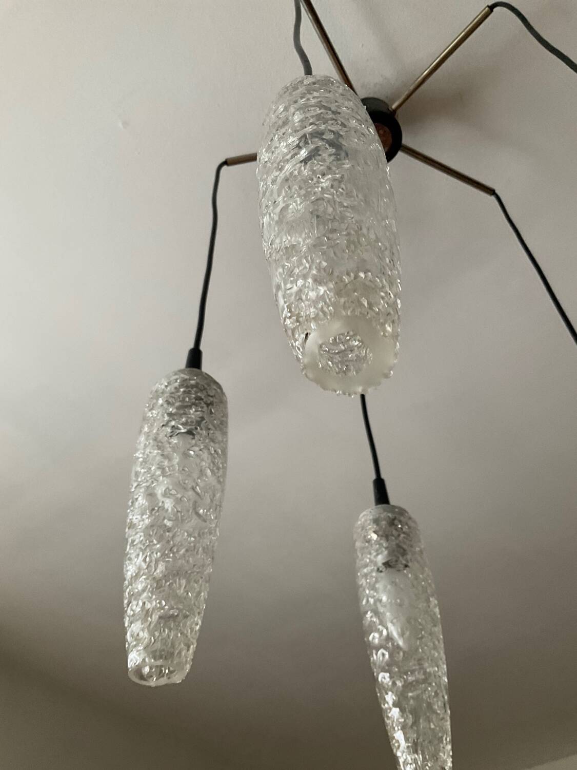 Vintage 5-light chandelier from the 60s