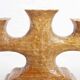 Anthroposophical candle holder in carved wood
