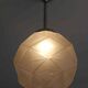 Art Deco faceted pressed glass globe pendant light