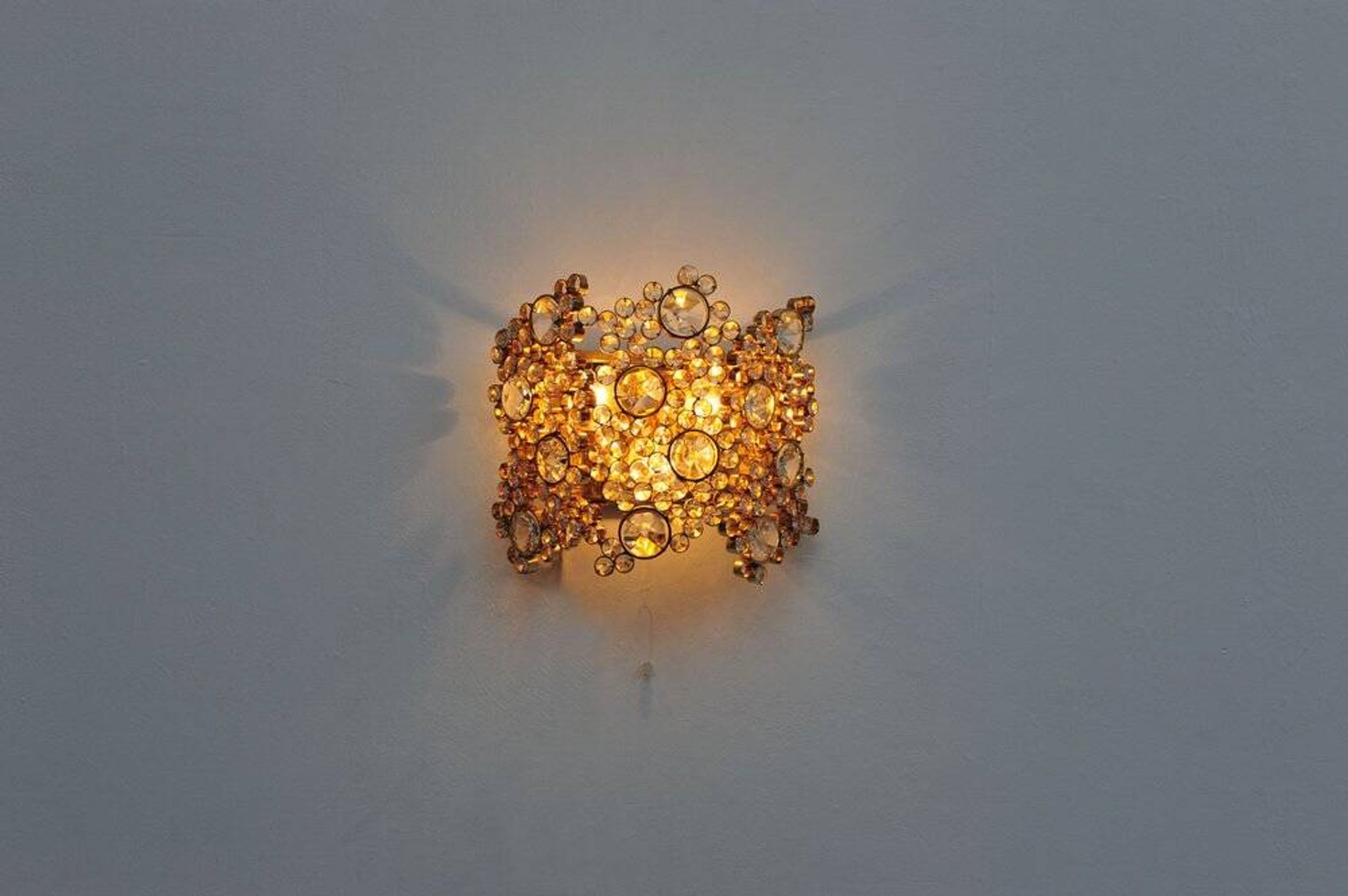 Set of 2x gilded wall lamps by Palwa, 1960s
