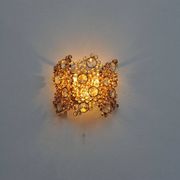 Set of 2x gilded wall lamps by Palwa, 1960s