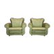 Fan-shaped armchairs set of 2