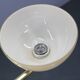 Art Deco brass chandelier with cream opaline glass, Czechoslovakia 1930s