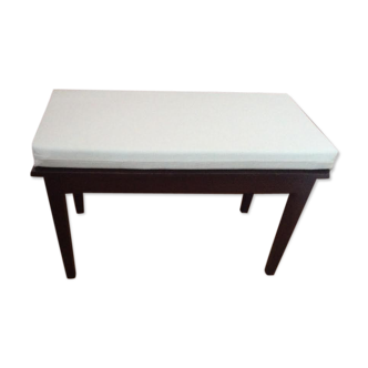 Banc fond de lit avec coussin blanc