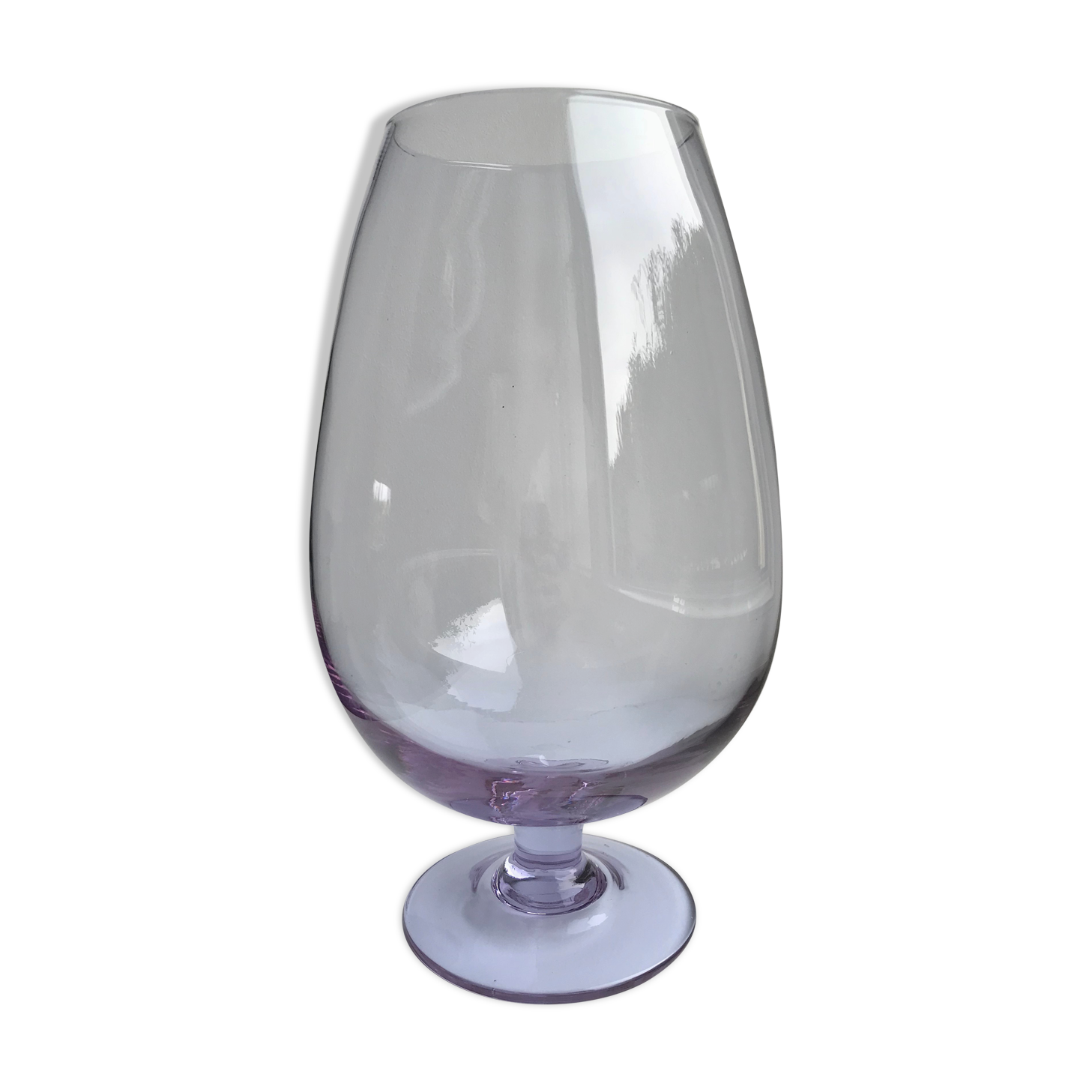 Lilac blown glass vase 70s