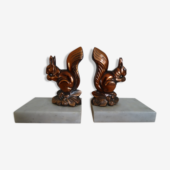 Pair of bookends signed Tedo