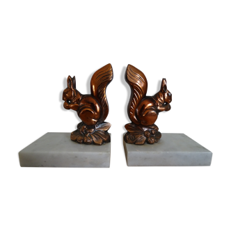 Pair of bookends signed Tedo