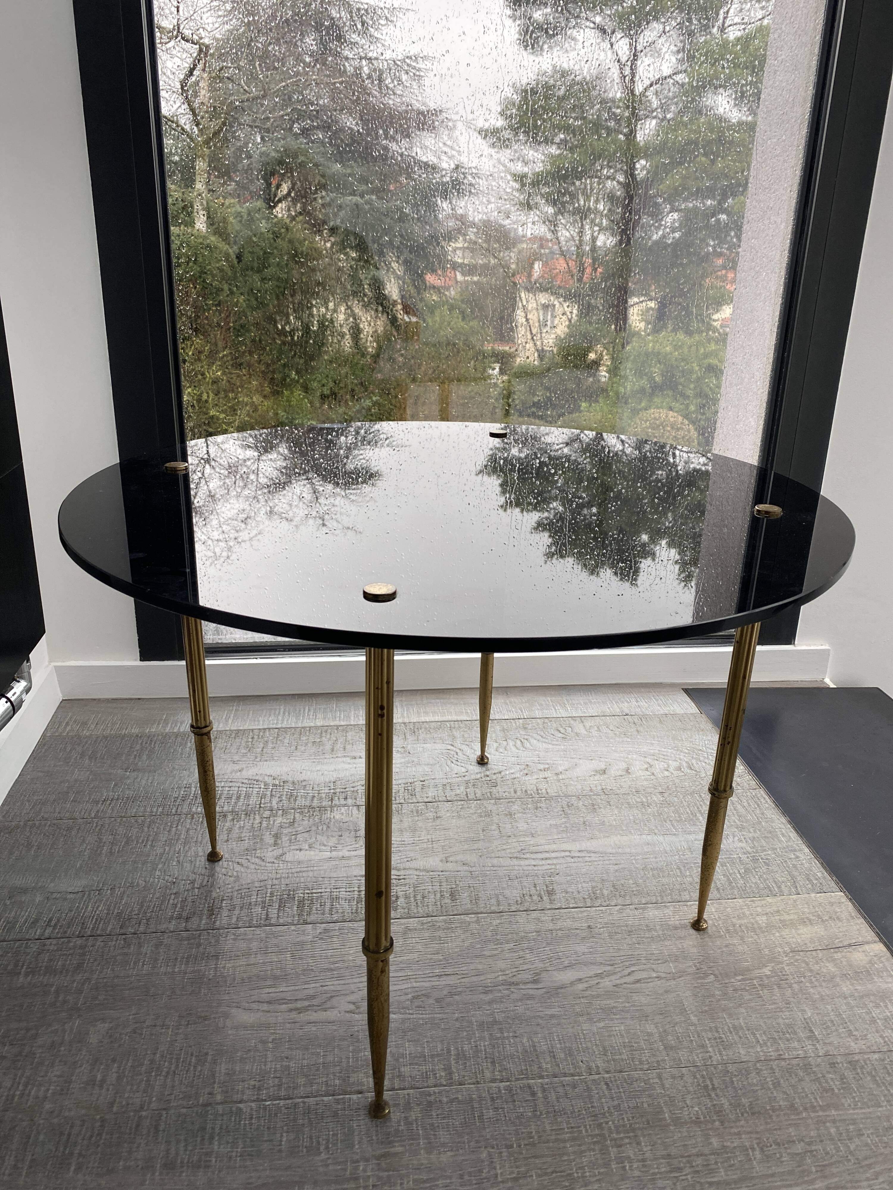 Black and brass style coffee table