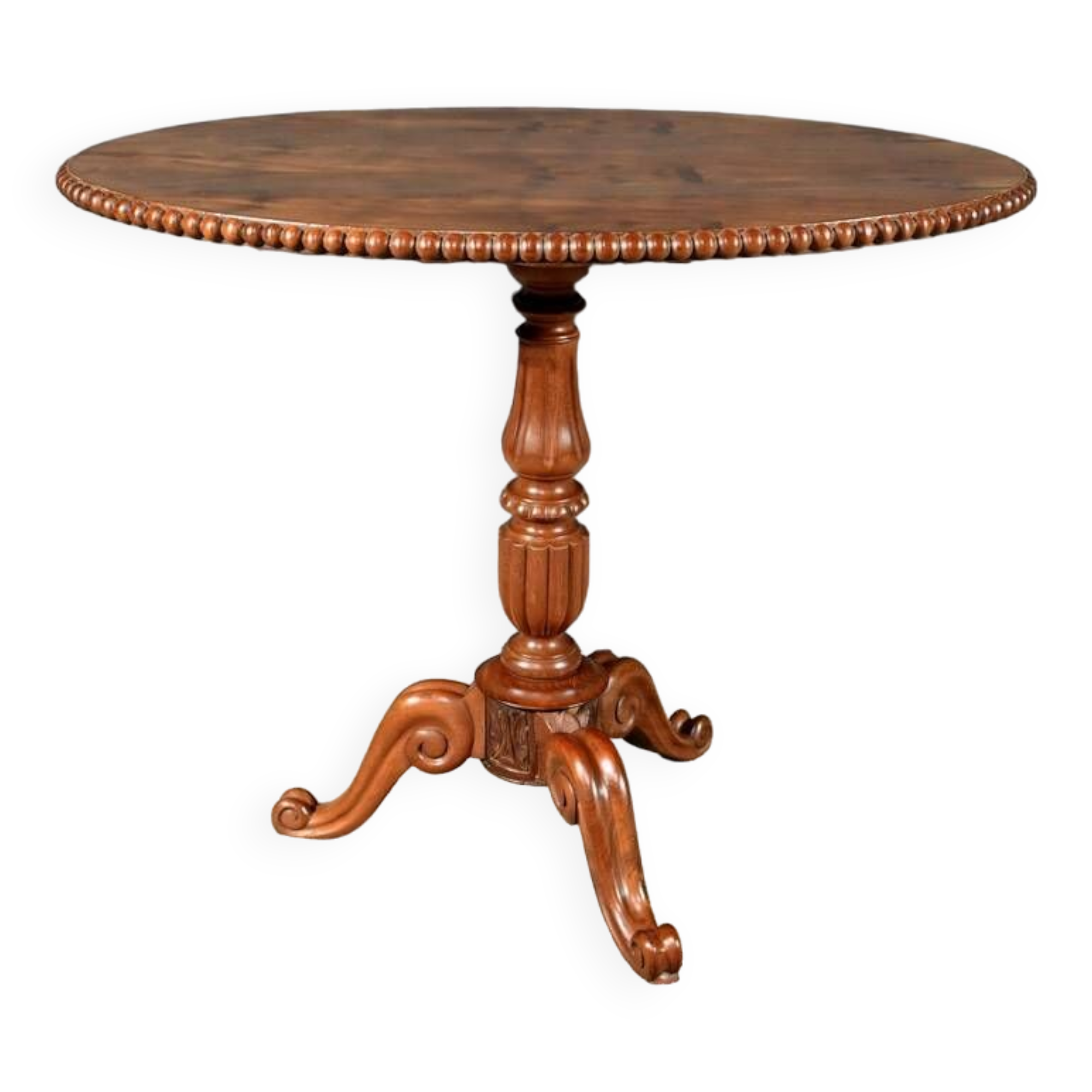 Oval Pedestal Table with Mahogany System, Louis Philippe period – 1st part 19th century