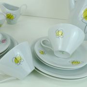 Mid century coffee crockery schirnding bavaria abstract decor in pastel colors 1950s