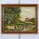 Gouache sur Bois, signed M.Cauvet – 1958