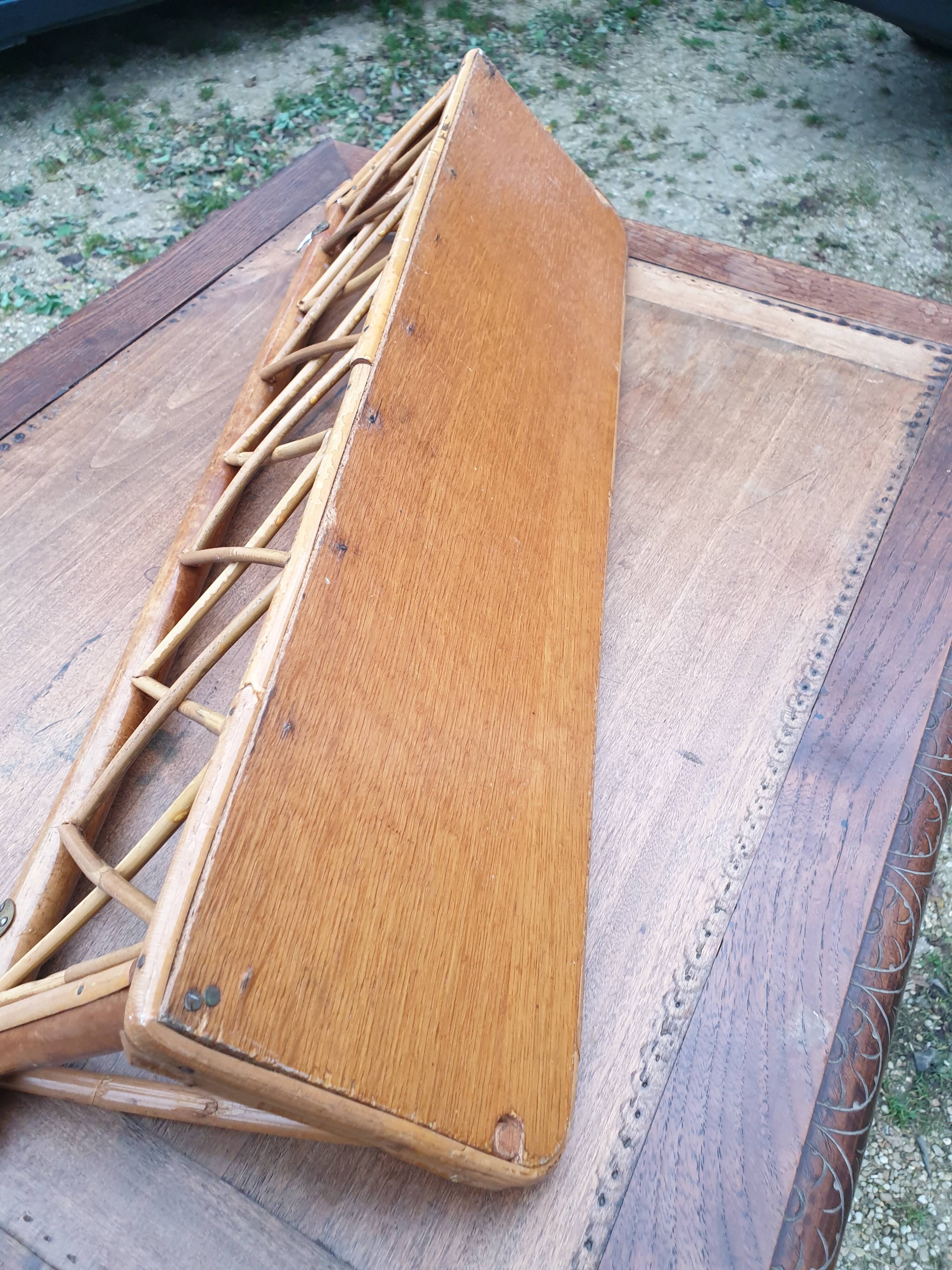 Sixties rattan wall shelf