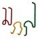 Set of 3 "taka" coat hooks by Cesare Rota Nodari for Acerbis, 1960