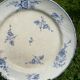 Old round dish in earthenware, Keller and Guérin in Lunéville service Saxony
