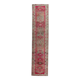 Vintage Turkish Hand-Knotted Pink Runner Rug 90x388