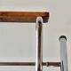 Vintage step stool in brown formica and chrome steel