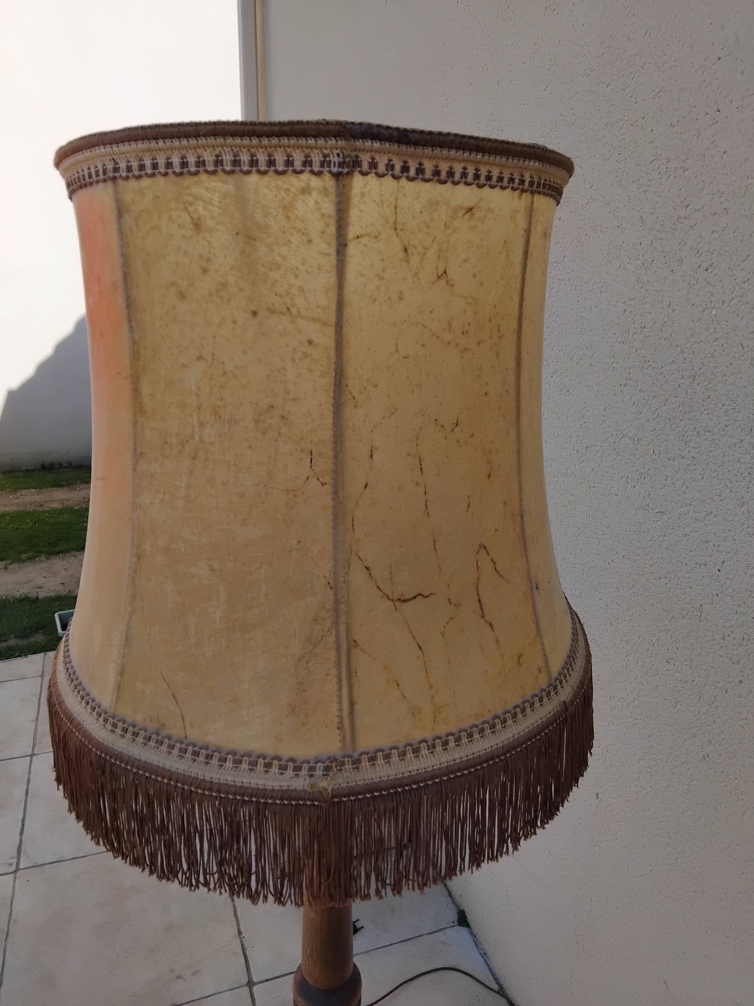 Vintage wooden floor lamp