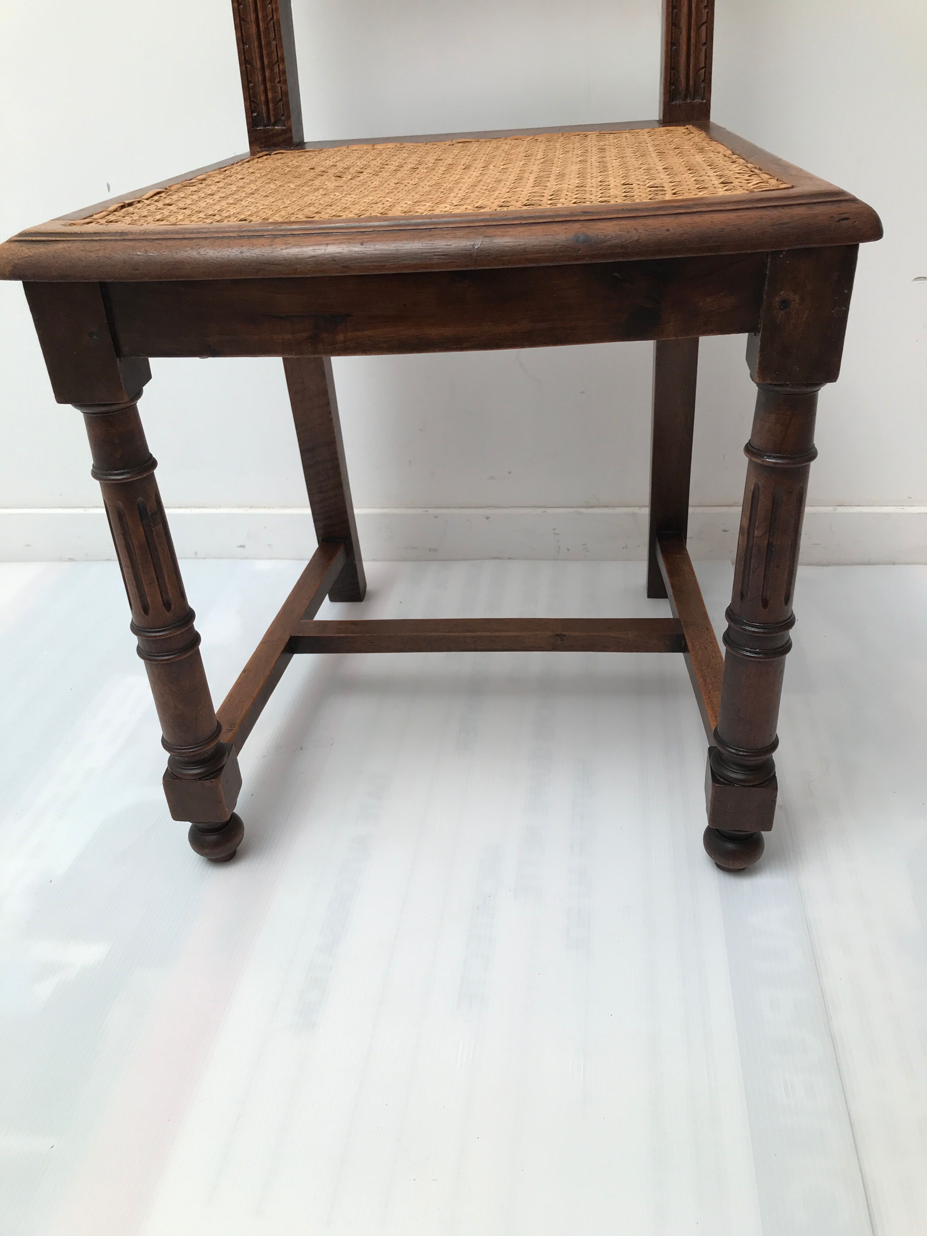 5 canne chairs Henry II style 1900