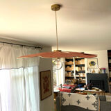 Linen and rattan pendant light