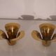Pair of Scandinavian brass candle holders 1970