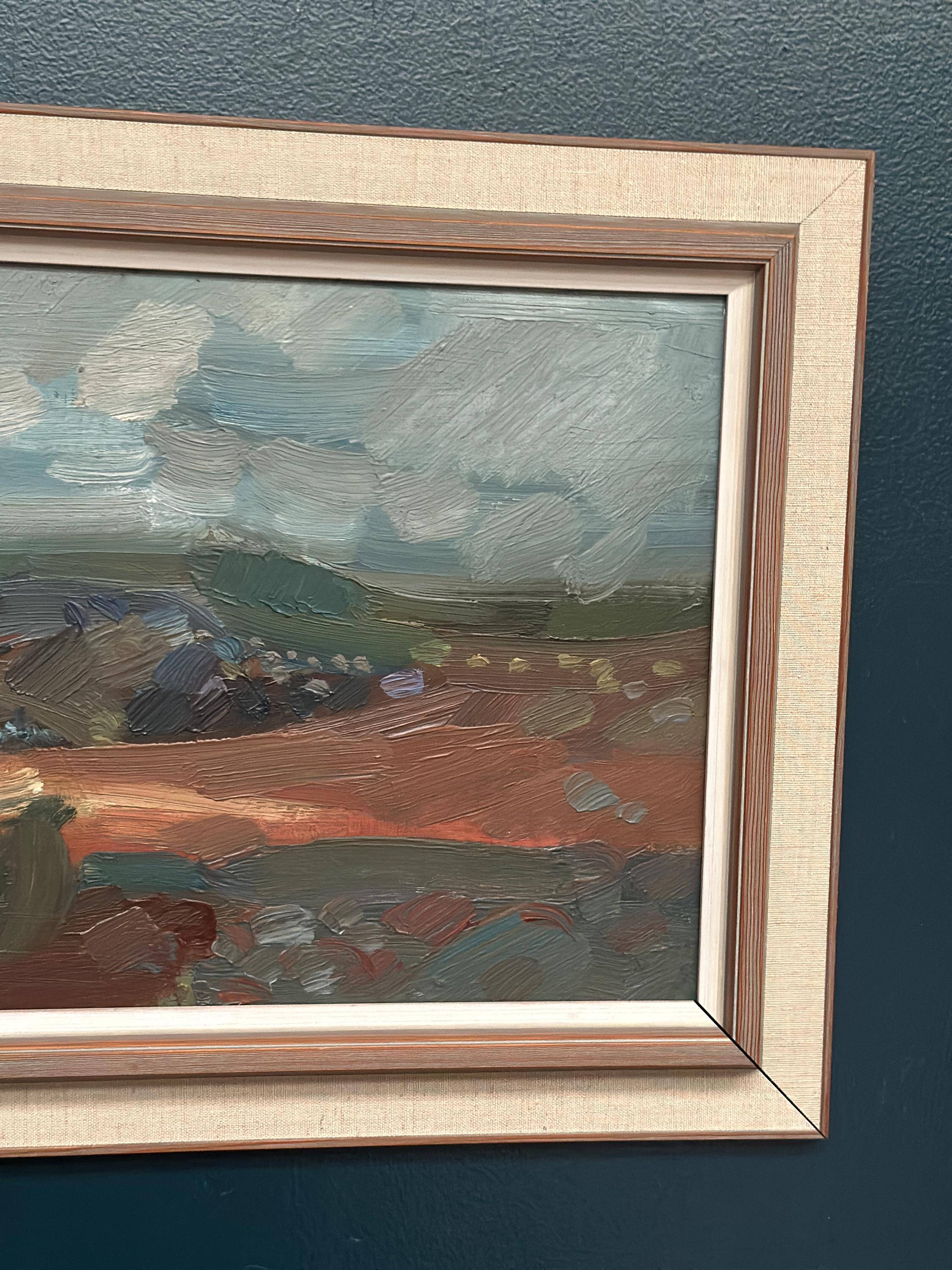 Original Swedish Oil on Canvas - "Kärra Hösten" by Gösta Stawåsen - Signed - Dated 1959 - Vintage and Framed