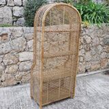 Emmanuelle-style rattan shelf 1960