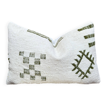 Handmade cushion cover in Berber wool: Moroccan Kilim cushion