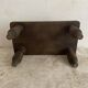 Low stool, turned wooden legs.