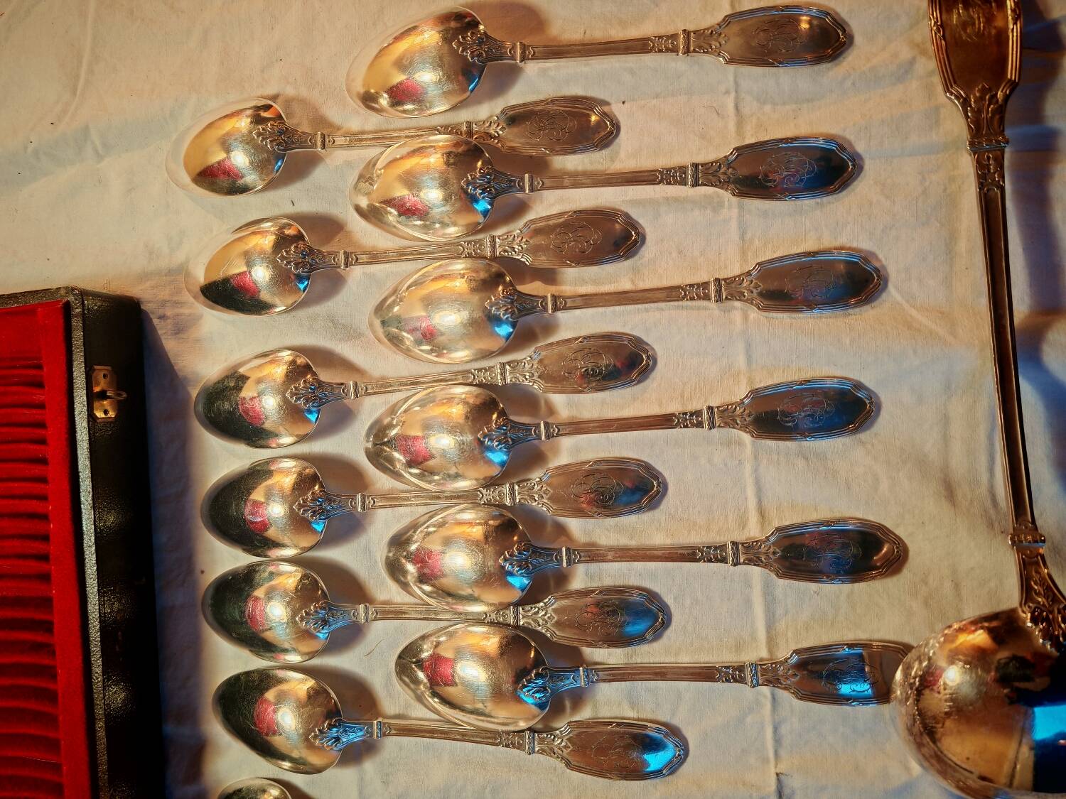Silver-plated cutlery set, 1900