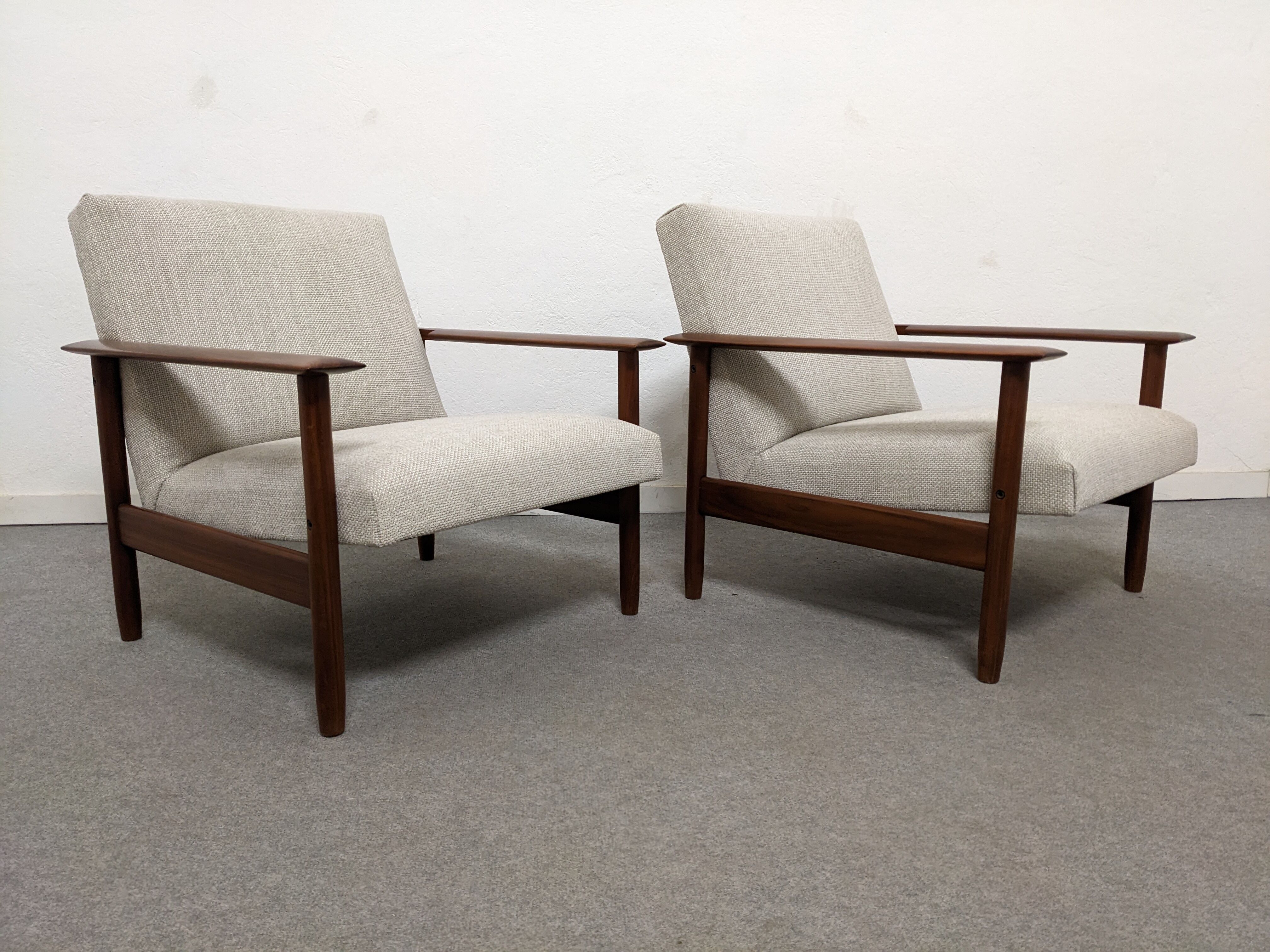 Pair of Danish teak armchairs from the 50s/60s