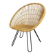 1960s mid century armchair bamboo wicker with hairpin legs